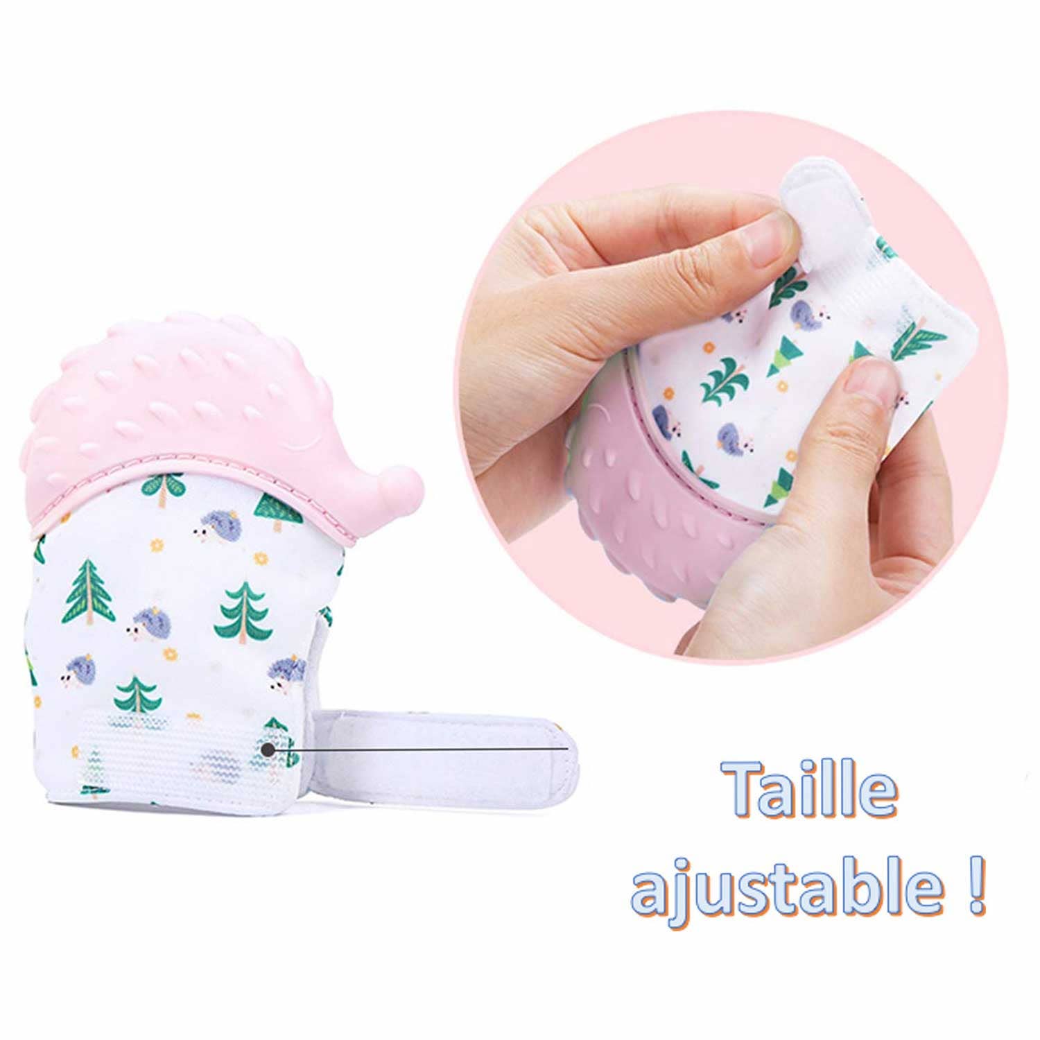 Sevira Kids - Wholesale Teether (Not Clip-On) - Baby - Hedgehog food-grade silicone teething mitten5