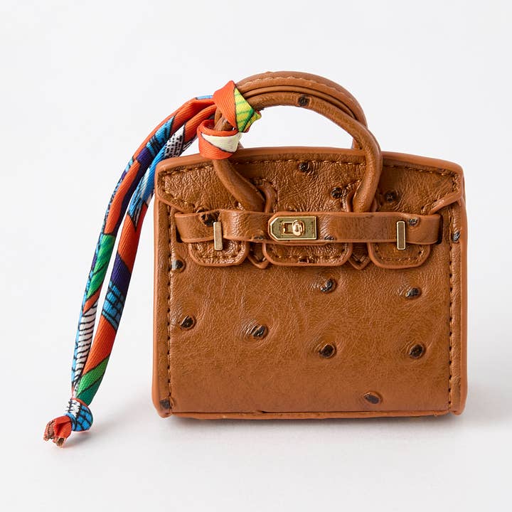 Ostrich pattern Faux Leather Mini Purse /Bag Charm for wholesale by Sparkling Extras