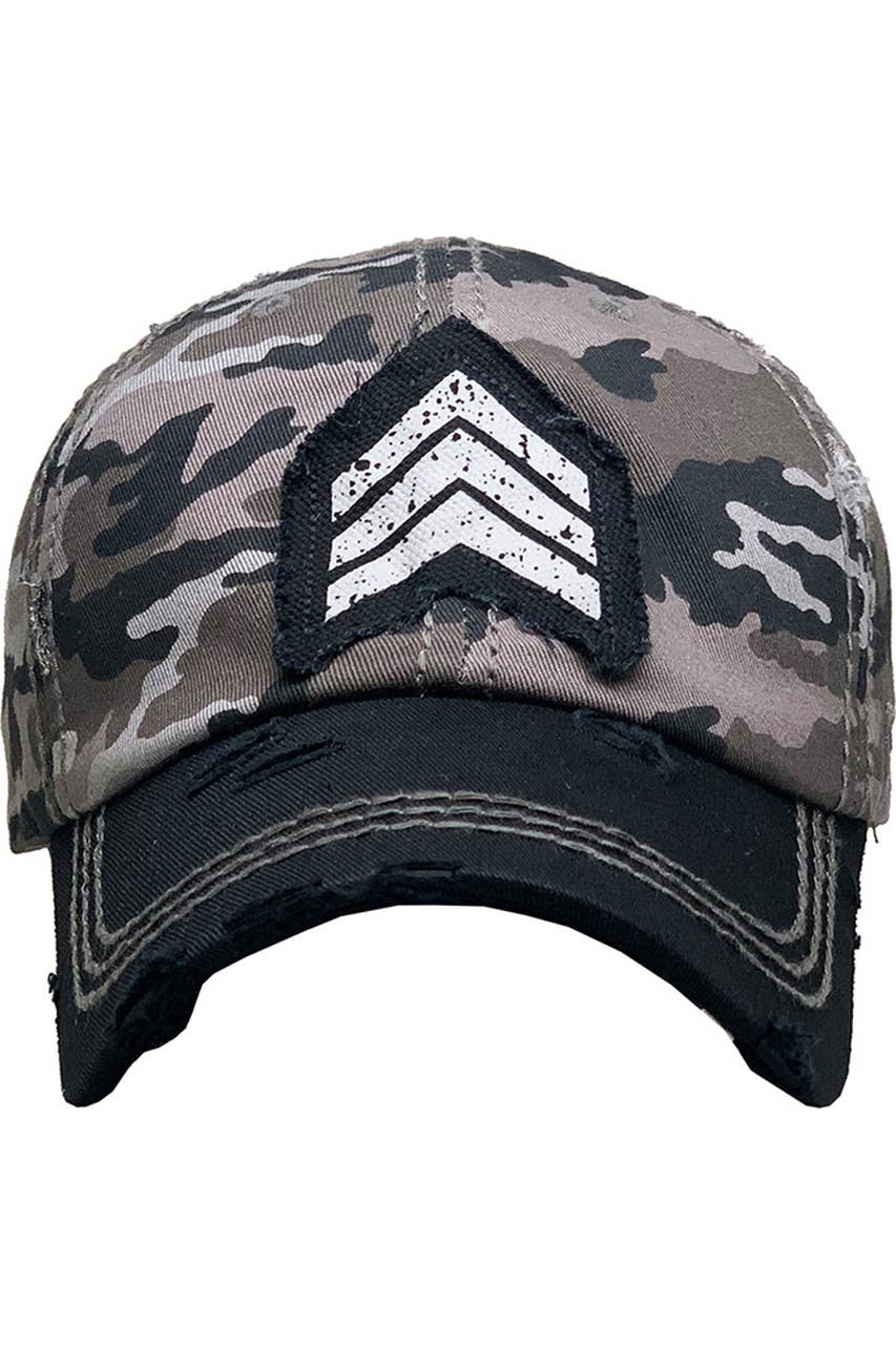 Hana - Wholesale Honkbalpet - Dames - Vintage baseballpet met militaire rangpatch0