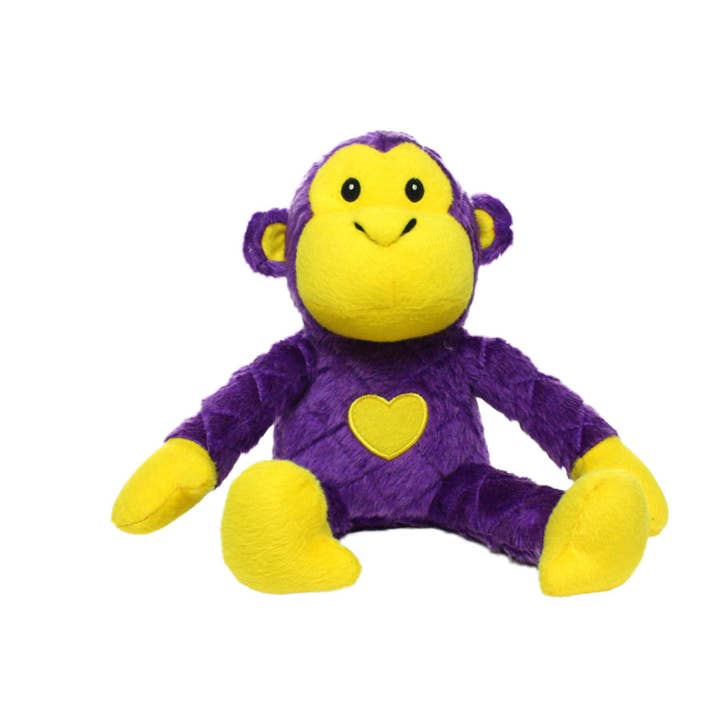 Tuffy Dog Toys - VIP Products - Wholesale Pet Squeaky Toy - Dog - Mighty Safari Monkey - Purple, Plush, Squeaky Dog Toy