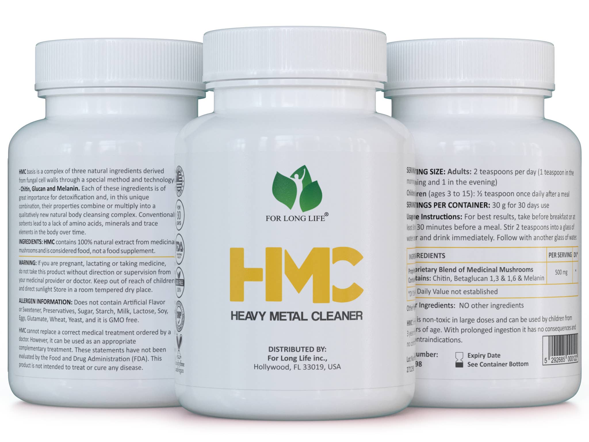 FOR LONG LIFE inc. - Wholesale Oral Supplement/Vitamin - HMC (Heavy Metal Cleanser)1