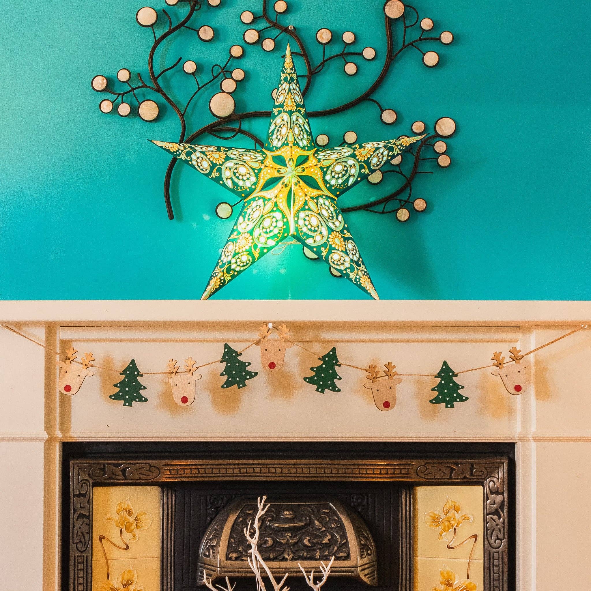 blau Paper Star Laterne - Phönix Azurblau für den Großhandel auf Faire4