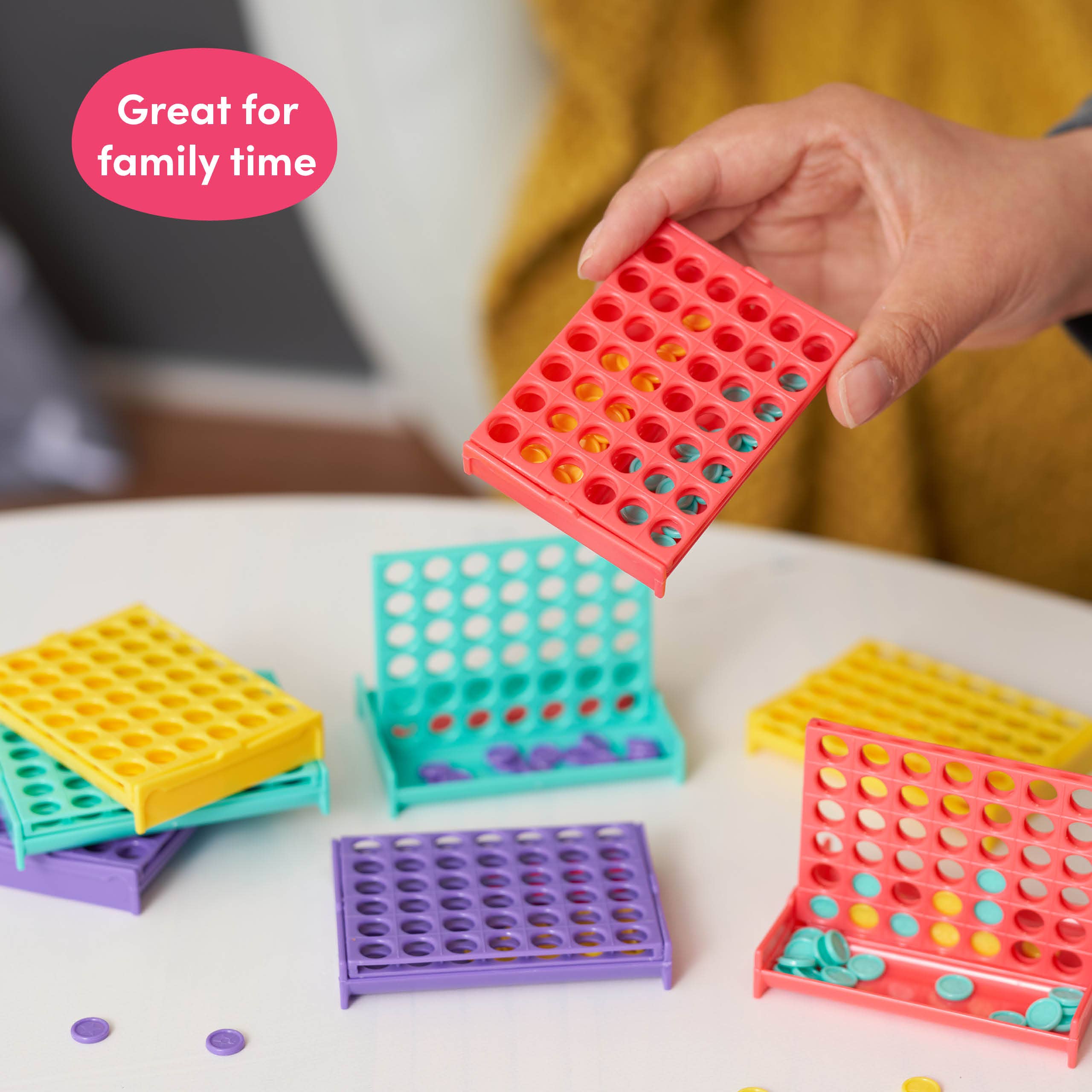 The Twiddlers - Wholesale Toy Set - Kids -  8 Mini Four In A Row Board Games, 4 Assorted Colours 1