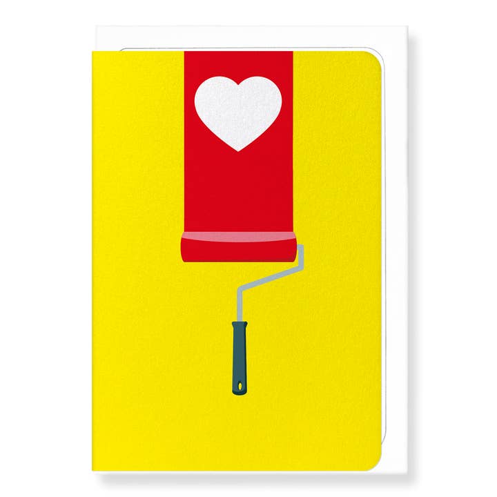 PAINT ROLLER HEART: Greeting Card and other Purchase Wholesale paint roller. Free Returns & Net 60 Terms on Faire trending on Faire.