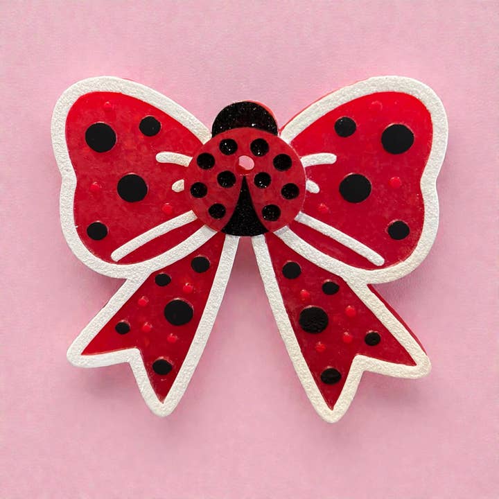 Lady Bug Bow Freshie for wholesale by Bug and Bean Freshies