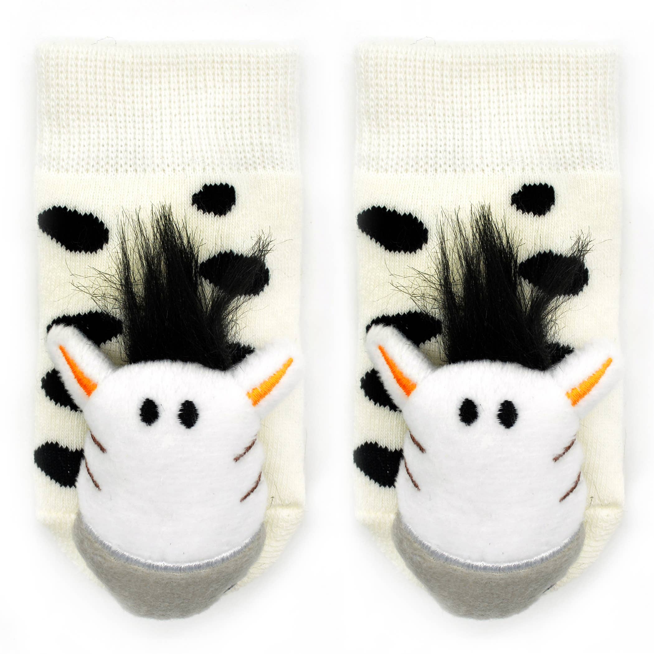 Playful Zebra Boogie Toes Rattle Socks