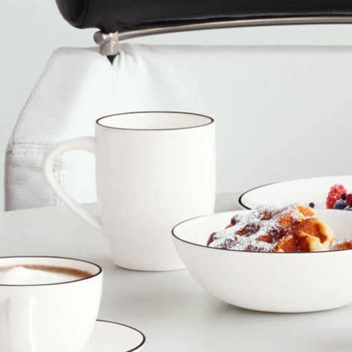 À TABLE LIGNE NOIRE Fine Bone China Mug *2-3 MO Lead Time for wholesale by ASA Selection