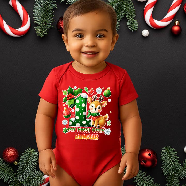 O Meu Primeiro Natal Babygrow Adorável Rena Bebé por atacado de Worldwide Souvenir Mart