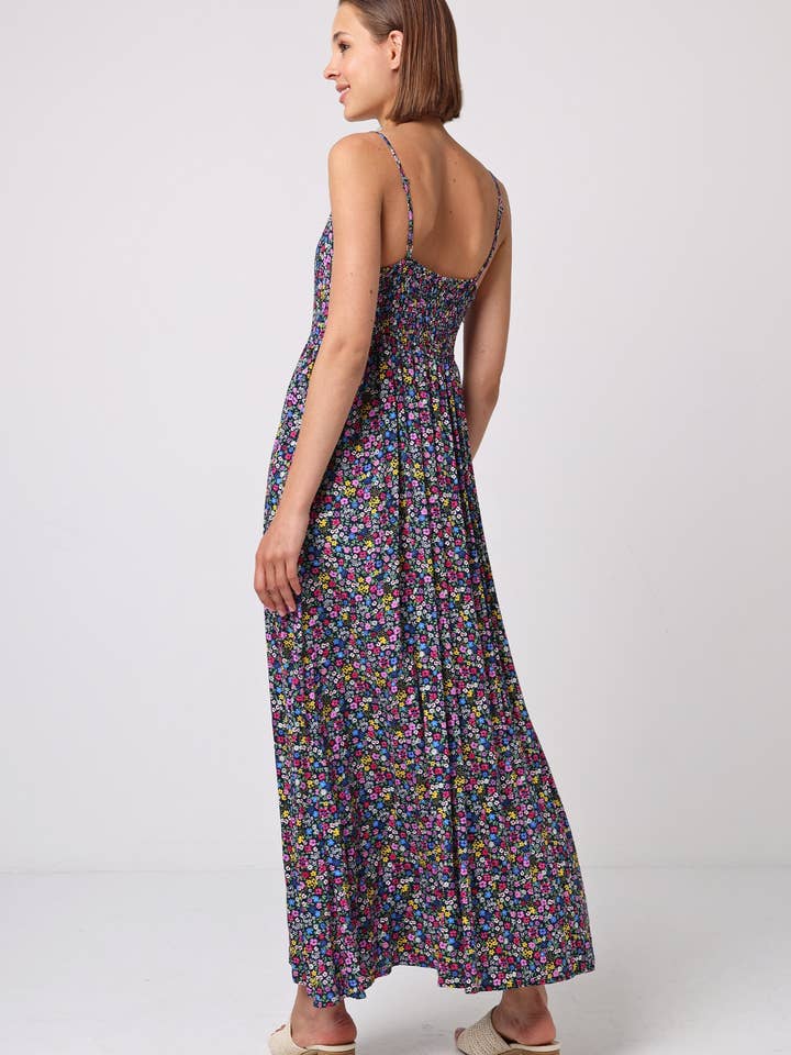 ANGELEYE – wholesale Dress – Women's – Cami Shirred Back Button Detail Maxi Dress