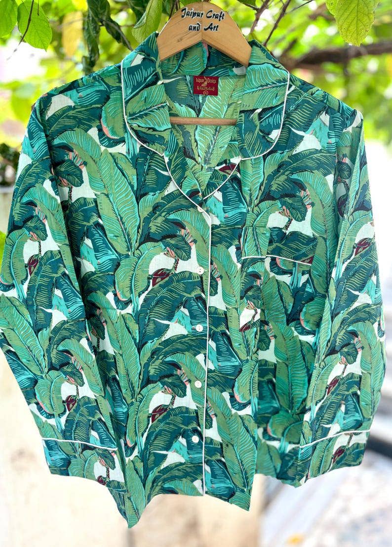 bhavnas boutique - Wholesale Dress - Women's - Block Printed Cotton Set Handmade Women's Beautiful PJ Set1