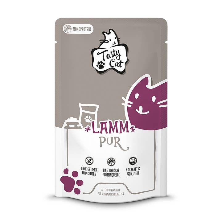 TastyCat MONO Lamb Pure 125g Pouch for wholesale by HoweTie