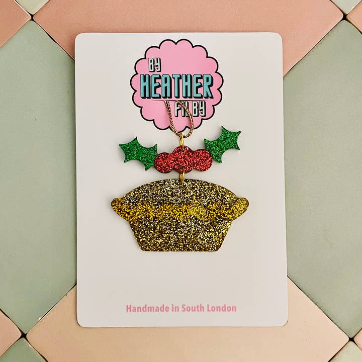 Mince Pie Christmas Tree Decoration for wholesale by By Heather Filby