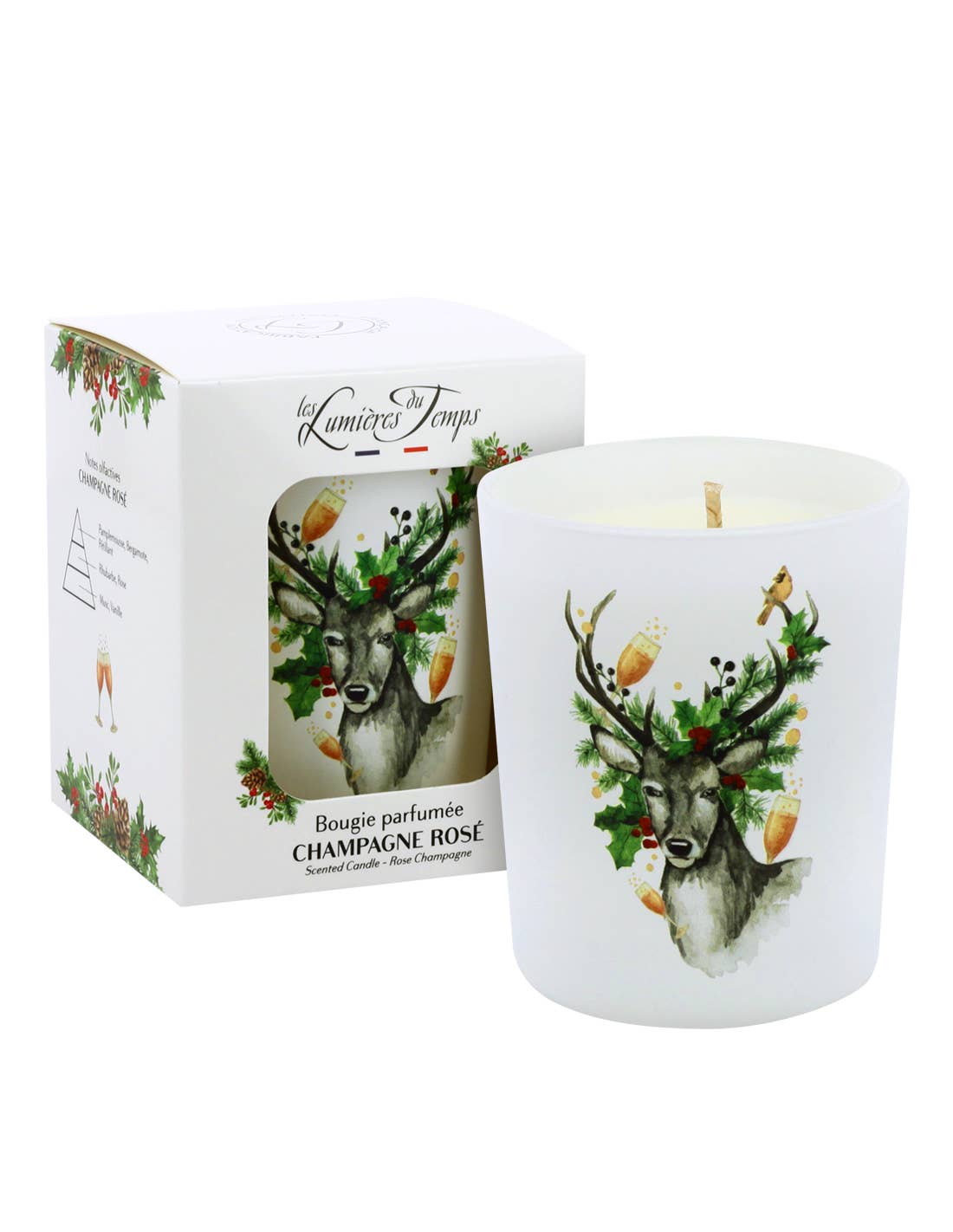 Les Lumières du Temps - Wholesale Jar/Filled Candle - Scented Candle Enchanted Traditions 180 g Rosé Champagne