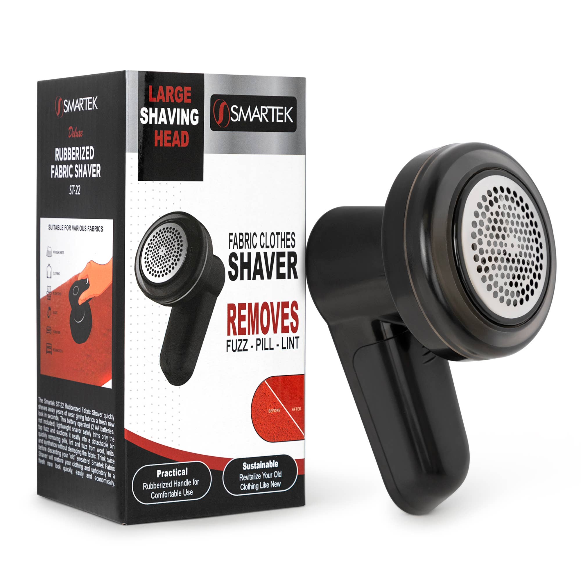 Smartek USA Inc. – wholesale Lint roller – Fabric Shaver rubberized finish black3