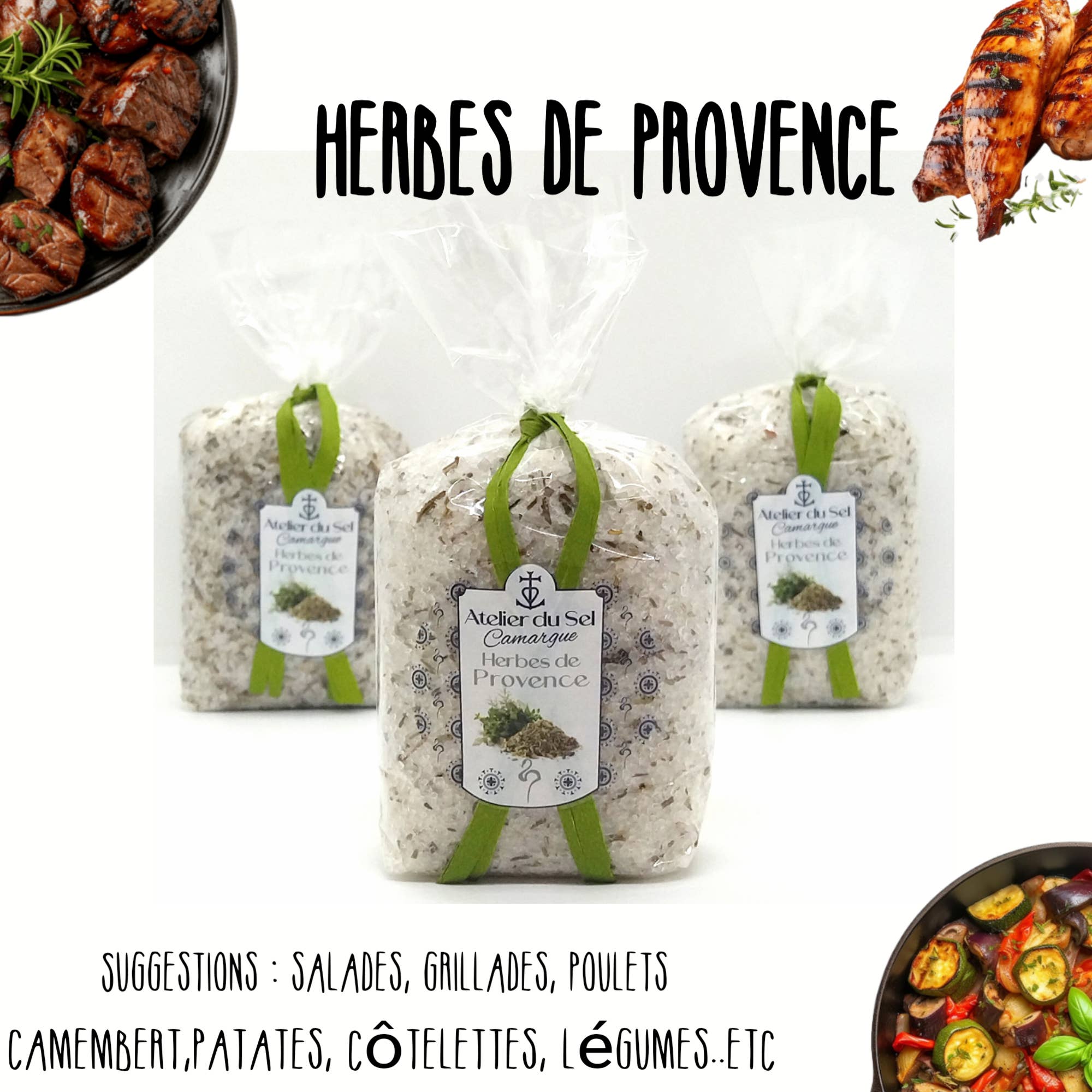 Atelier du Sel Camargue - Wholesale Salt - Salt with “Herbes de Provence” - 300gr