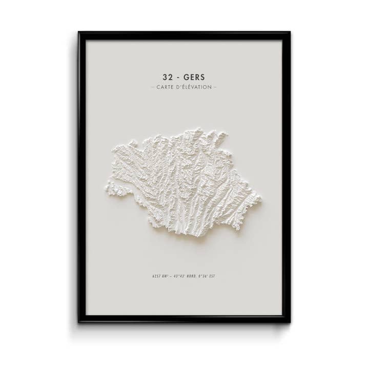 Mapa de elevación Gers para venta al por mayor de Finke