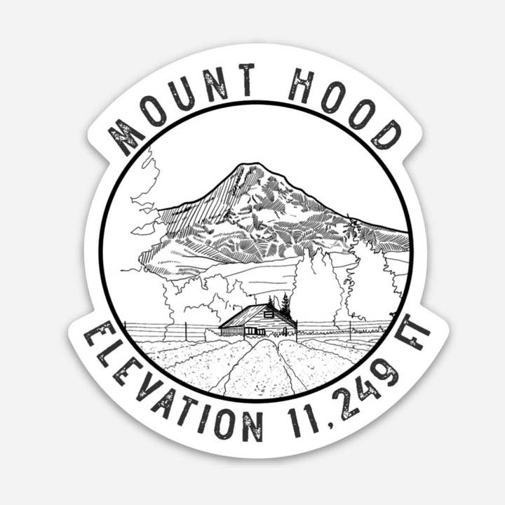 Mt. Hood Peakal (Peak+Decal), Sticker for wholesale by CMarie Northwest