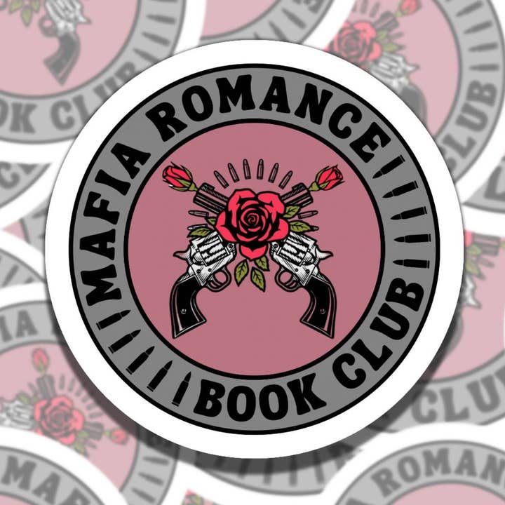 Autocollant en vinyle imperméable Mafia Romance Book Club pour la vente par Sticky Sadness Designs