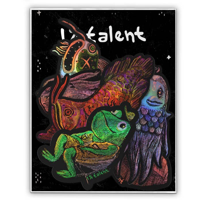 Moist Critters Holographic Stickers Pack for wholesale by 1% Talent