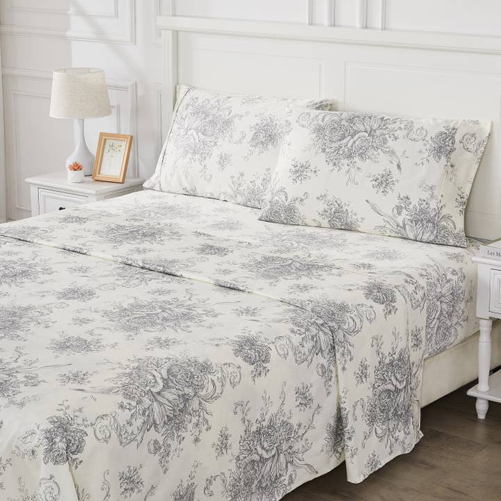 Mélange Home - Wholesale Sheet Set - Toile Printed Cotton Sheet Set3