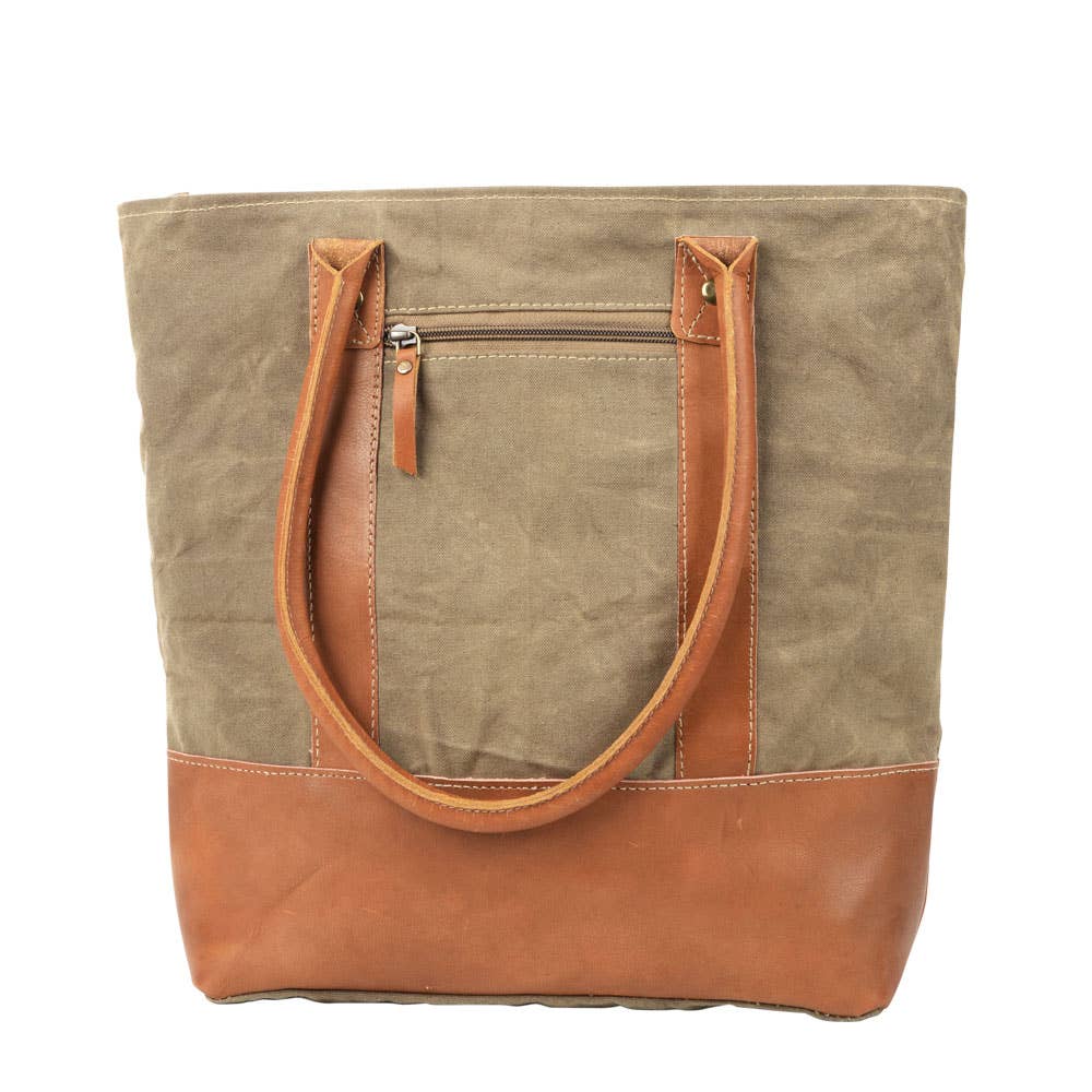Clea Ray Canvas Bags & Clothing - Wholesale Tote Bag - Women's - Plain Canvas Tote With Leather2