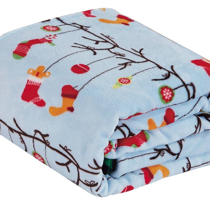 Infinite Basics - Wholesale Throw Blanket - Christmas Blanket Cozy Festive Holiday Throw Blanket 50" x 60"34