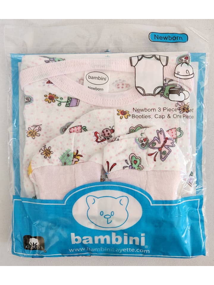Bambini Infant Wear inc. - Wholesale Clothing set – Baby - 3 Piece Gift Set - Butterfly Print1