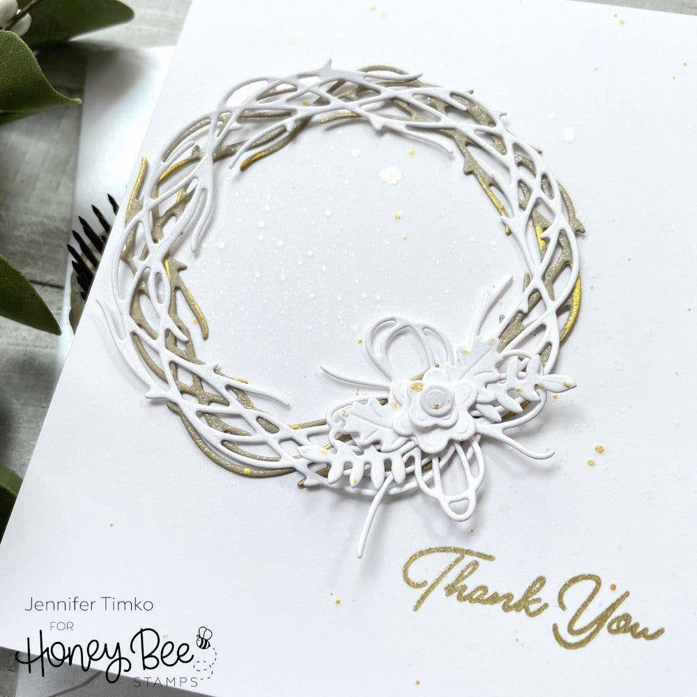 Honey Bee Stamps – Engroshandel DIY-hobbysæt – Grapevine Krans - Honey Cuts - Uafhængige Dies4