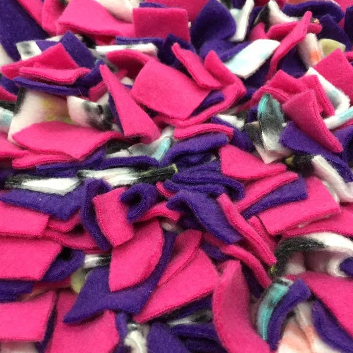 Purple/ Hot Pink/ Paw Print Polka Washable Snuffle Mat/ Pet Nose Work Foraging Pick Your Size for wholesale by Life’s A Treasure Mat