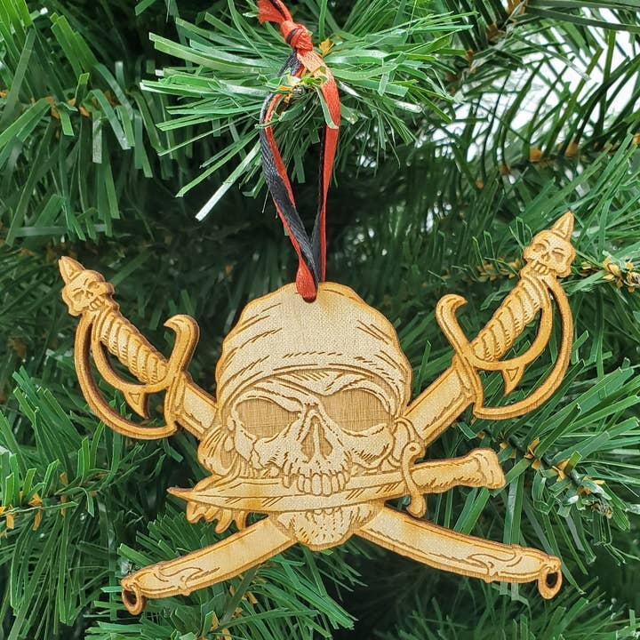 Pirate Swords Ornament for wholesale by Rocket Laser Graphics