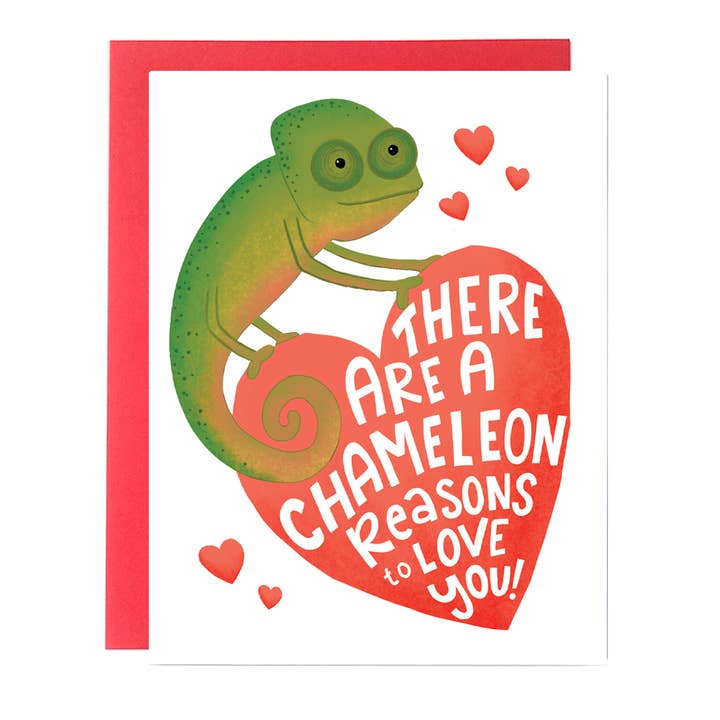 Fox Card Co - Wholesale Valentine's Day Card - Valentines Day Chameleon Card