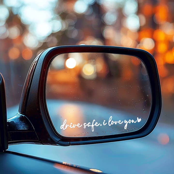 Wrapables.com - Wholesale Sticker - Wrapables Drive Safe, I Love You Rearview Mirror Decal 3pcs3