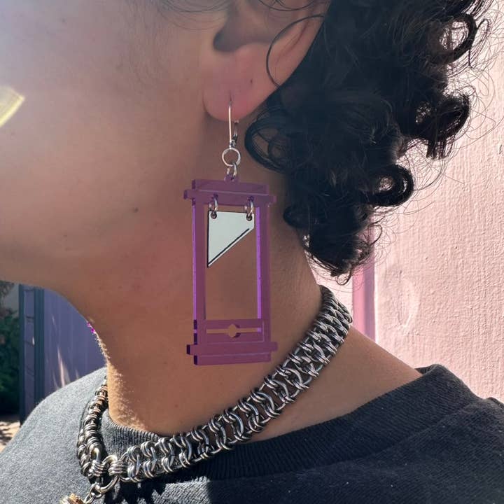 Foolish Fetish - Wholesale Dangle Earrings - Mini Guillotine Earrings : Multiple Colors1