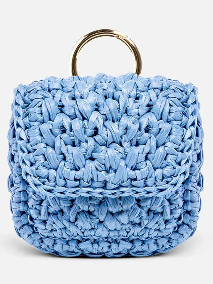 Raffia AirPod Case - Blue for wholesale by Yova