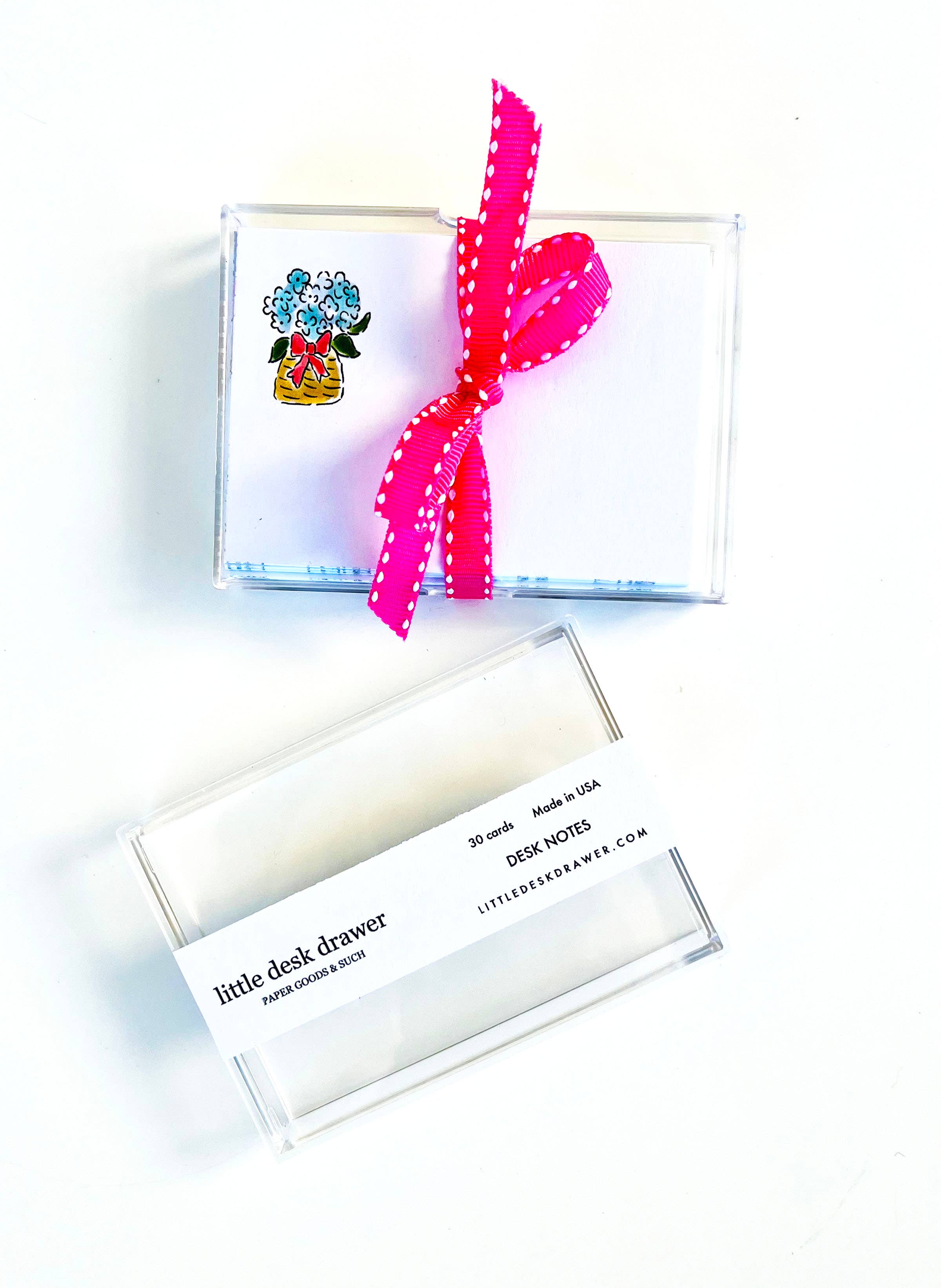 Little Desk Drawer - Wholesale Stationery/Notecard Set - Tray Chic Desk Notes - Hi Hydrangea!1