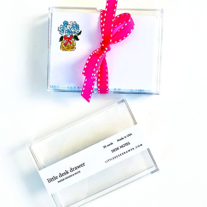 Little Desk Drawer - Wholesale Stationery/Notecard Set - Tray Chic Desk Notes - Hi Hydrangea!1