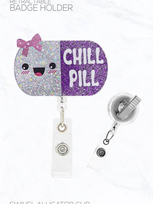 Chill Pill Badge Holder for wholesale by Suzie Q USA
