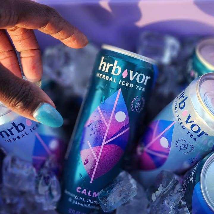 hrbvor (her-biv-ore) | functional herbal teas - Wholesale Iced Tea - CALM | Sparkling Herbal Iced Tea | 12oz Can4