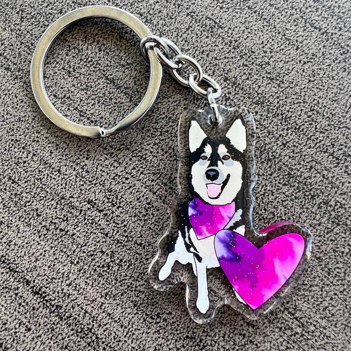 Shepsky Keychain for wholesale by Always Autumn