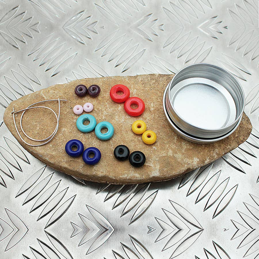 Equiliqua: Joyería Artesana con Vidrio - Vente Parures de bijoux - Kit boucles d’oreilles en verre de Murano et argent « Week »1