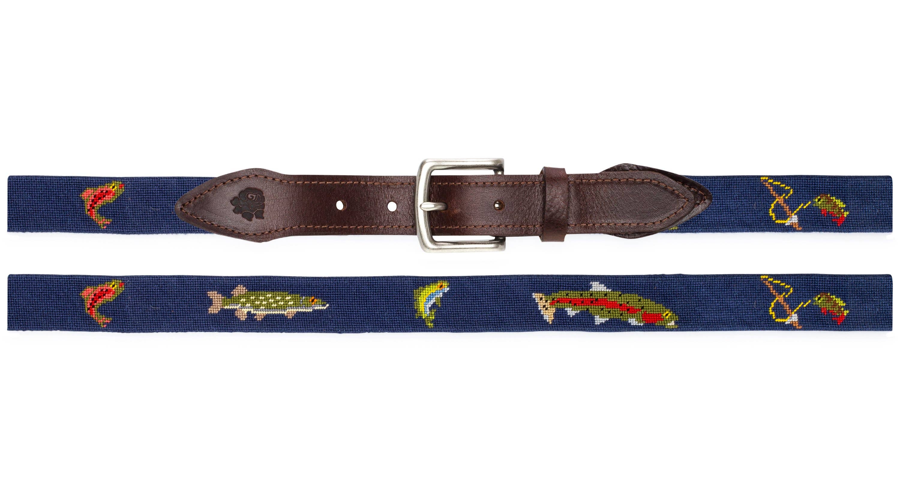 needlepoint flag belt