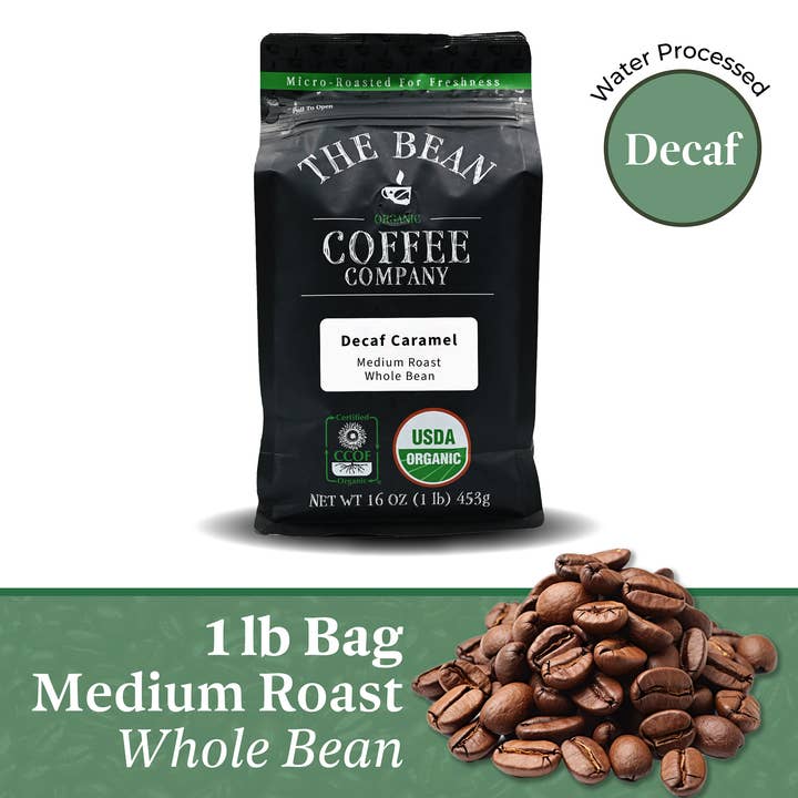 The Bean Coffee Company - Wholesale Ground Coffee - DECAF Organic Caramel Flavored Coffee8