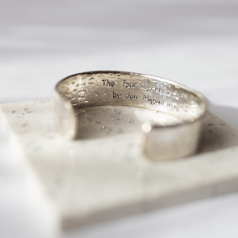 Jewelry Evolution - Wholesale Cuff Bracelet - The Four Agreements Textured Cuff15