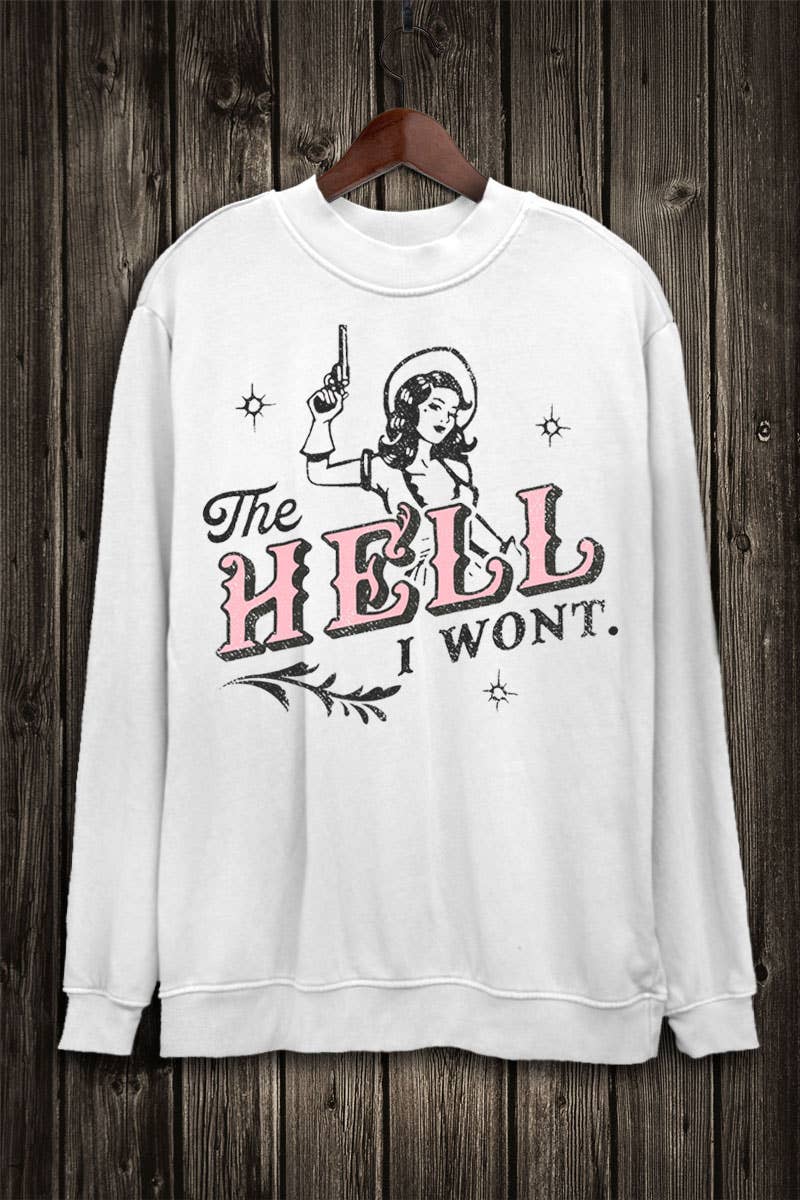 HRTandLUV - Vente Sweat-shirt à imprimés – femme - SWEAT-SHIRTS MINÉRAUX THE HELL I WONT - HL6936SW4