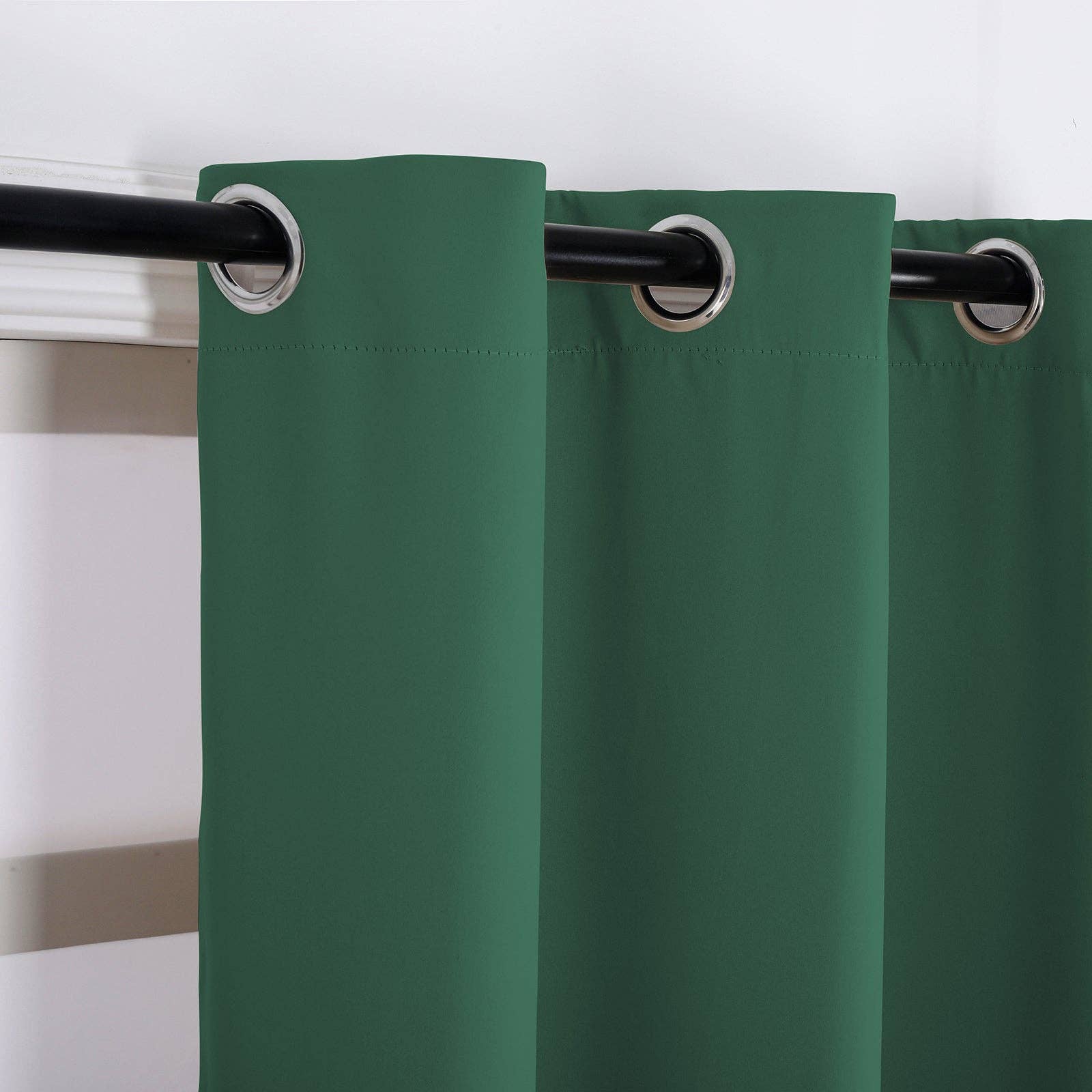 Happy Homewares – wholesale Curtain – Forest Green Blackout Curtains - Dark Thermal Eyelet - 46 x 63 Drop - 2 Panel4