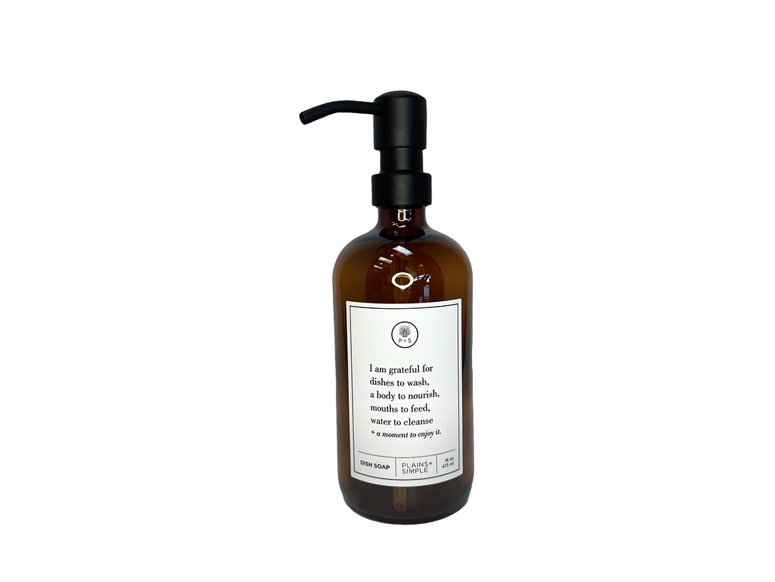 Plains + Simple - Wholesale Soap Dispenser - I Am Grateful Amber Glass Reusable Soap/Lotion Dispenser9