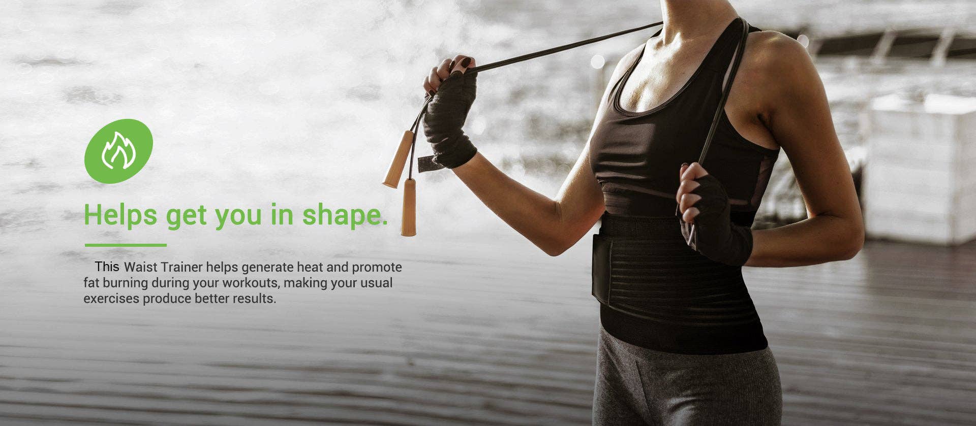 VIGOR - Wholesale Fitness Equipment - Waist trainer Slimming Workout Compression Double Belt Sweat8