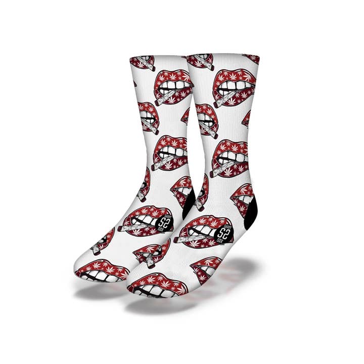 Savvy Sox - Wholesale Socks - Unisex - Cannabis Lips Socks