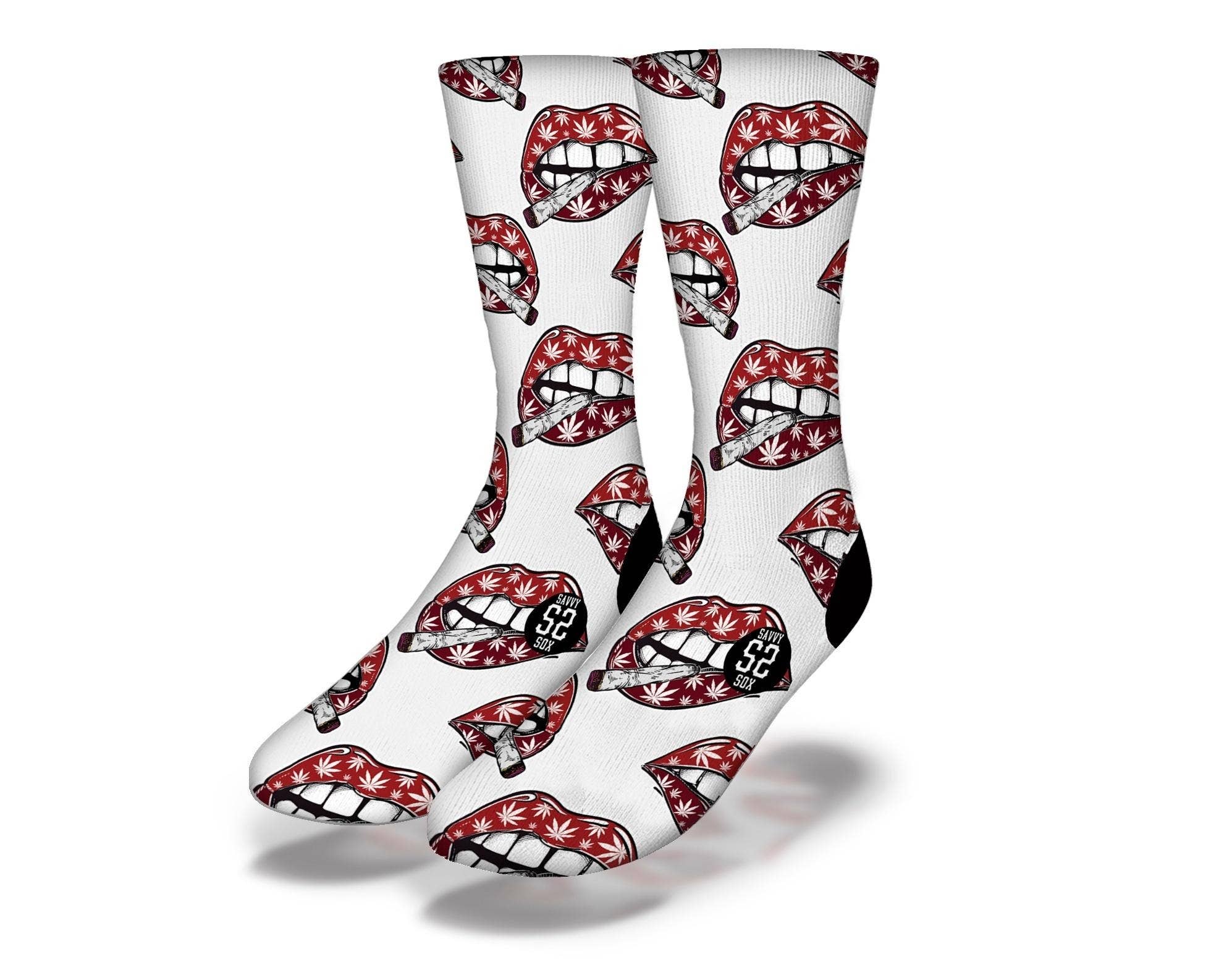 Savvy Sox - Wholesale Socks - Unisex - Cannabis Lips Socks