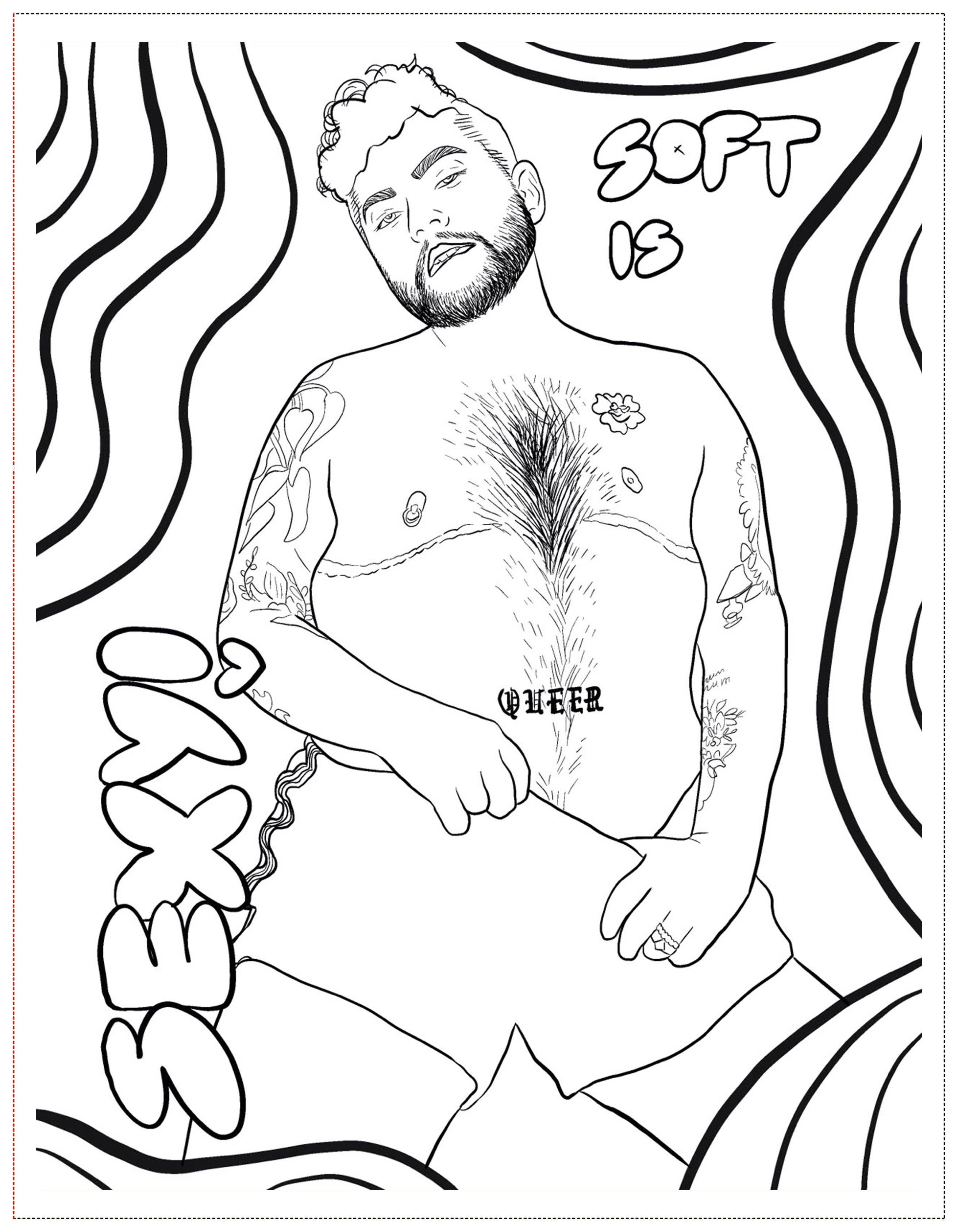 SoftBoysClub - Wholesale Coloring & Activity Book - Adult - Soft Boys, Trans-Masculine Coloring Book (Digital Download)9